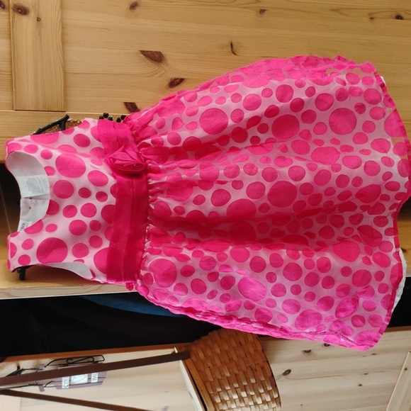 Blueberi Boulevard STUNNING PINK DOT PARTY DRESS w/BOW - Picture 9 of 14